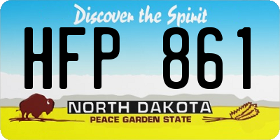 ND license plate HFP861