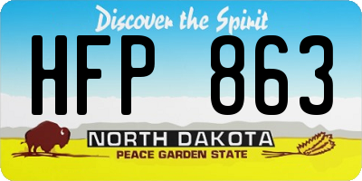 ND license plate HFP863