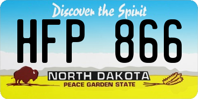 ND license plate HFP866