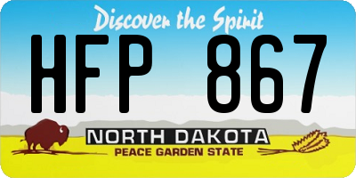 ND license plate HFP867