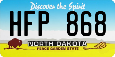 ND license plate HFP868