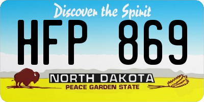 ND license plate HFP869