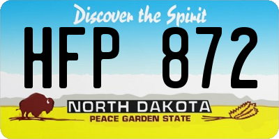 ND license plate HFP872