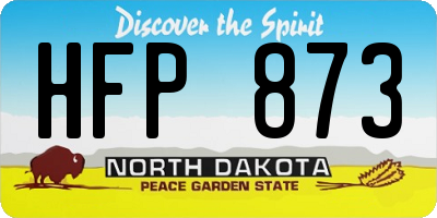 ND license plate HFP873
