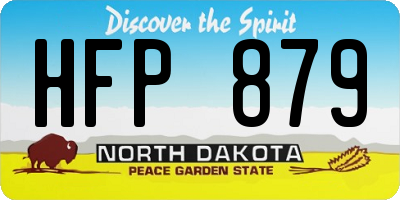 ND license plate HFP879