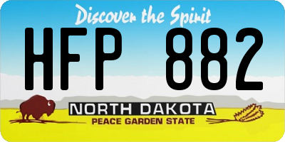 ND license plate HFP882