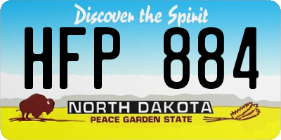 ND license plate HFP884