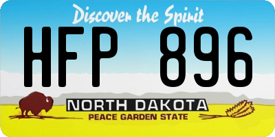 ND license plate HFP896