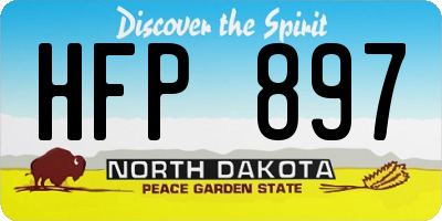ND license plate HFP897