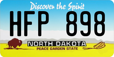 ND license plate HFP898