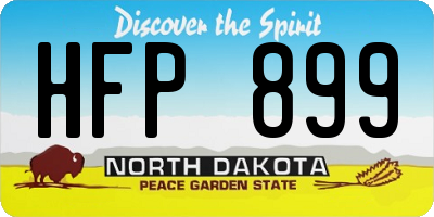 ND license plate HFP899