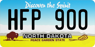 ND license plate HFP900