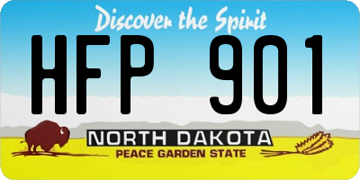 ND license plate HFP901