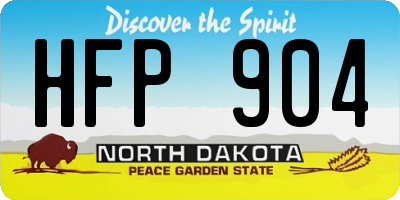 ND license plate HFP904