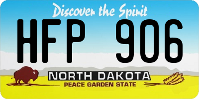 ND license plate HFP906