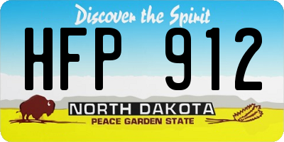 ND license plate HFP912