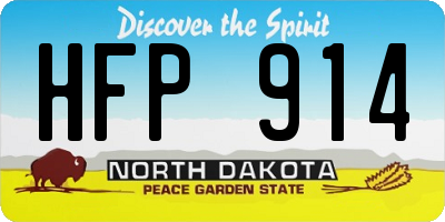 ND license plate HFP914