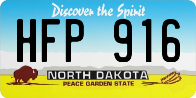 ND license plate HFP916