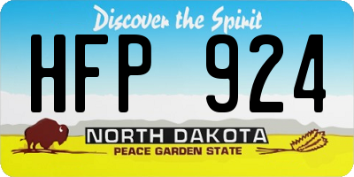 ND license plate HFP924