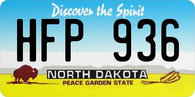 ND license plate HFP936