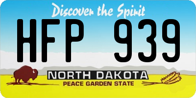 ND license plate HFP939
