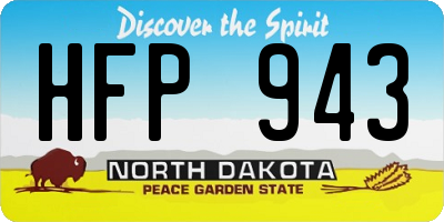 ND license plate HFP943