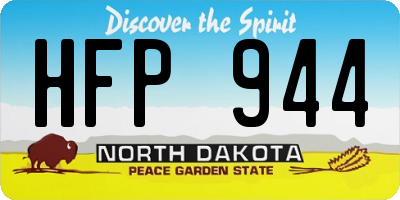 ND license plate HFP944