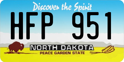 ND license plate HFP951