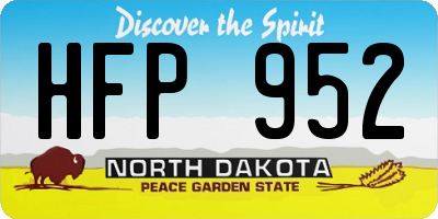 ND license plate HFP952