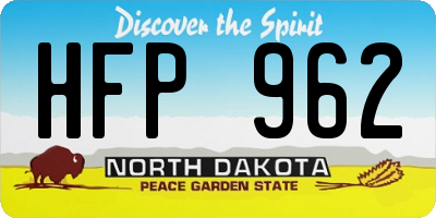 ND license plate HFP962