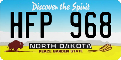ND license plate HFP968