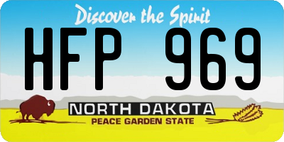 ND license plate HFP969