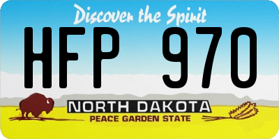 ND license plate HFP970