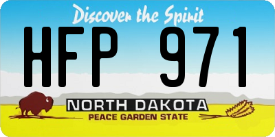 ND license plate HFP971