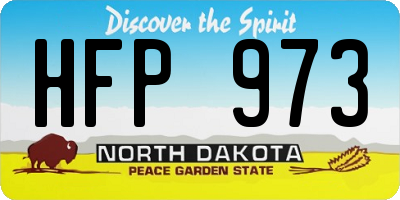 ND license plate HFP973