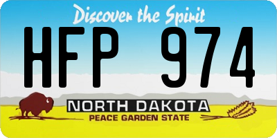 ND license plate HFP974