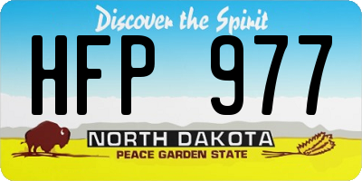 ND license plate HFP977