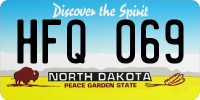 ND license plate HFQ069