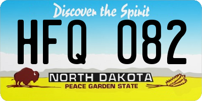 ND license plate HFQ082
