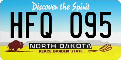 ND license plate HFQ095