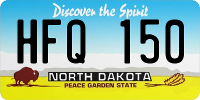 ND license plate HFQ150