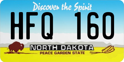 ND license plate HFQ160