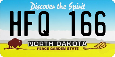 ND license plate HFQ166