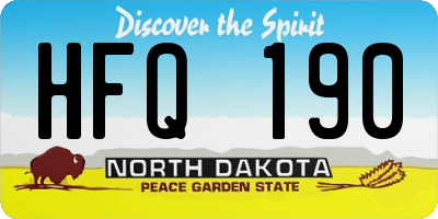 ND license plate HFQ190