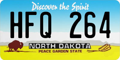 ND license plate HFQ264