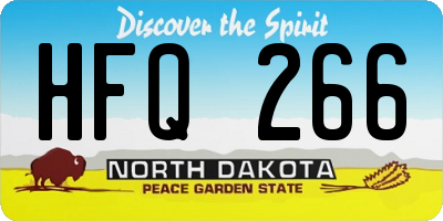 ND license plate HFQ266