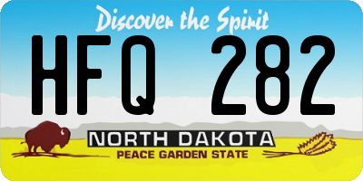 ND license plate HFQ282
