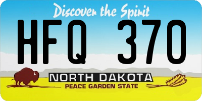 ND license plate HFQ370
