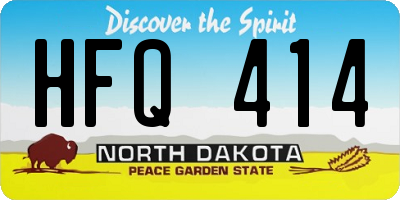 ND license plate HFQ414