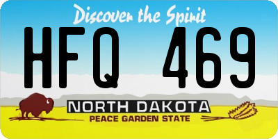 ND license plate HFQ469